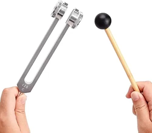 OTURGC 128 Hz Tuning Fork Medical Weighted Biosonics Tuning Forks for Healing 7.6cm (3 inches) thumbnail 4