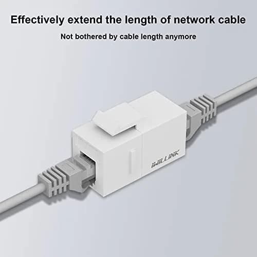 iwillink Cat6 Keystone Coupler 5-Pack, White | Connects Two Ethernet Cables for Stable Gigabit Speeds thumbnail 5