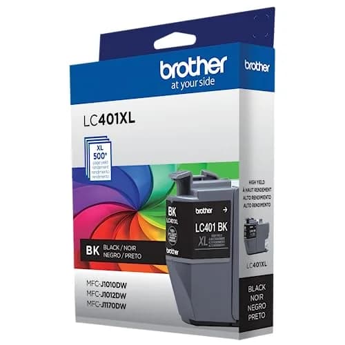 Brother Genuine LC401XLBK High Yield Black Ink Cartridge | 500 Pages Yield thumbnail 2