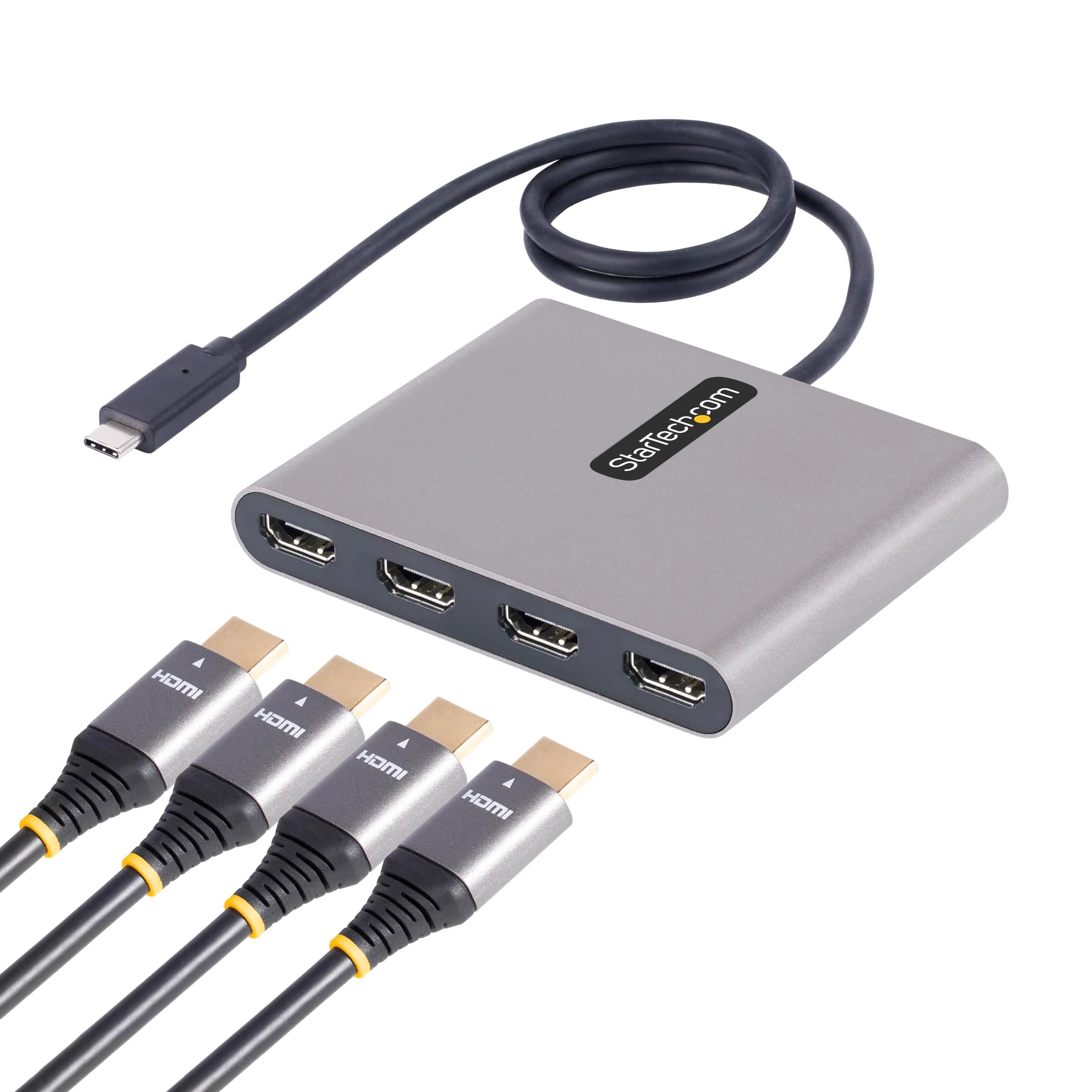 StarTech.com USB-C to 4-HDMI Adapter 50cm | 4x 1080p 60Hz, Windows Only, USB Powered