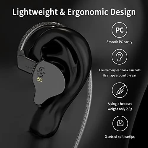 YINYOO CCZ Melody Wired In-Ear Gaming Earbuds with Mic | 1.2m Detachable Cable, 16 Ohm Impedance thumbnail 3