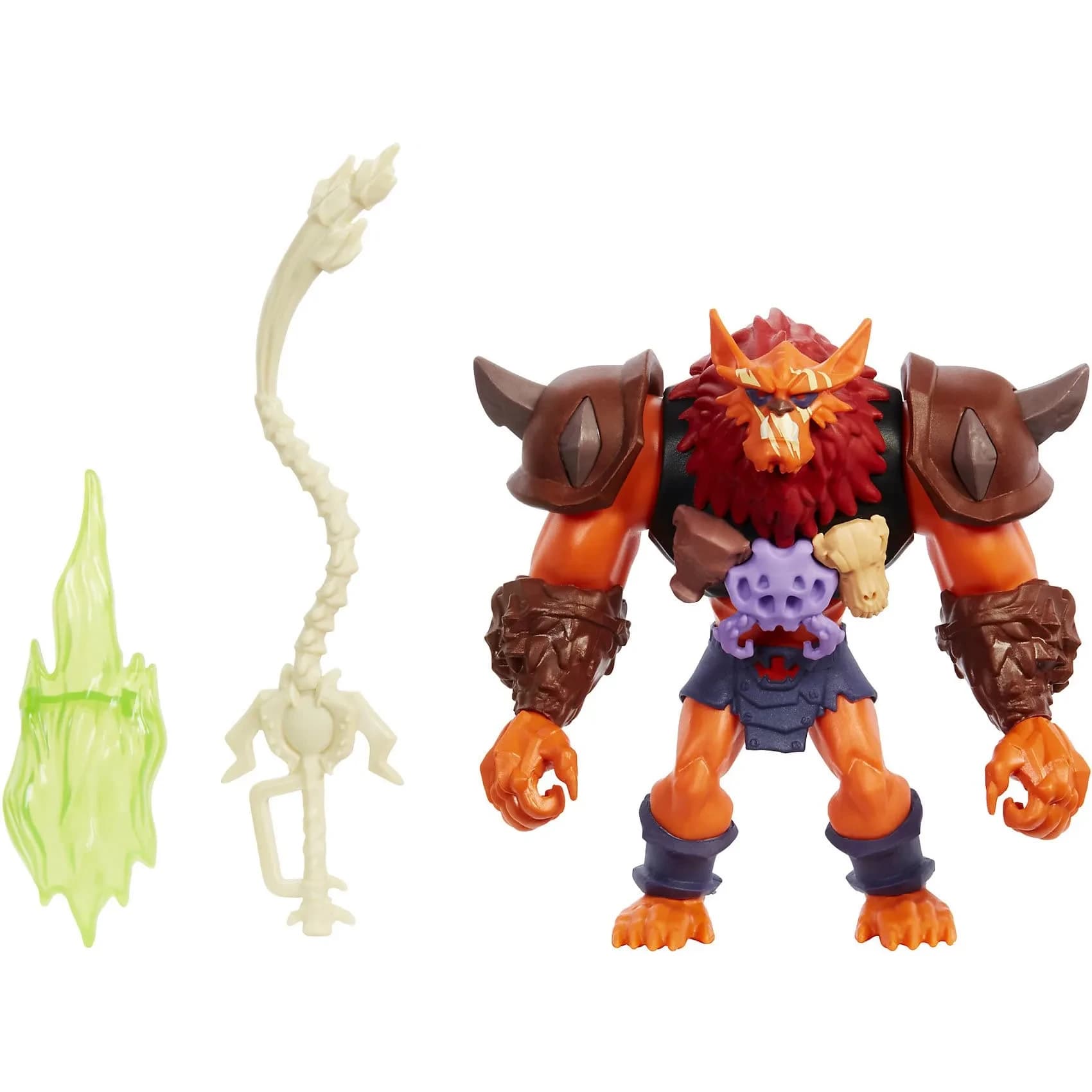 Masters of the Universe Beast Man Action Figure with Power Attack Move & 2 Accessories | Inspired by MOTU Netflix Series, 5.5-in Collectible Toy