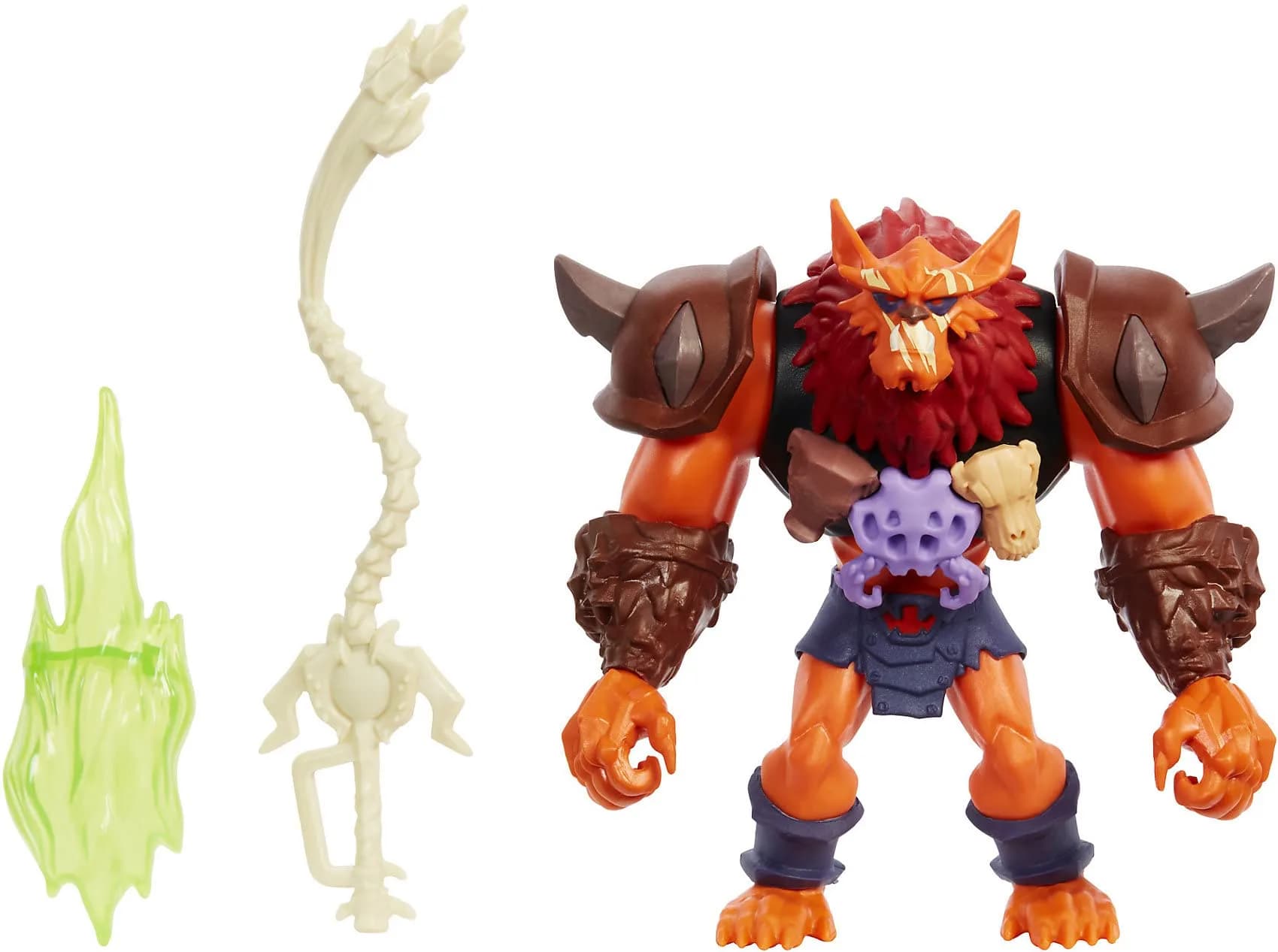 Masters of the Universe Beast Man Action Figure with Power Attack Move & 2 Accessories | Inspired by MOTU Netflix Series, 5.5-in Collectible Toy — only