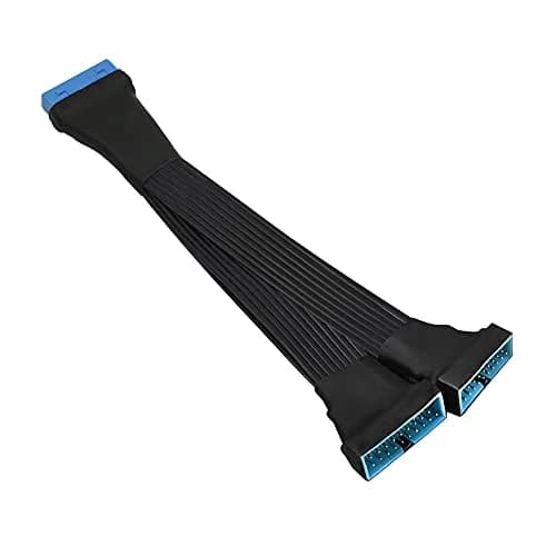 GINTOOYUN USB 3.0 19/20 Pin Header Extension Cable 15cm (5.9 inch) | 5Gbps Data Transfer for Motherboards thumbnail 1