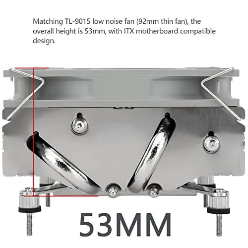 Thermalright AXP-90 X53 Low Profile CPU Cooler 53mm Height | Quiet 90mm PWM Fan, 4 Heat Pipes, 135W TDP thumbnail 3