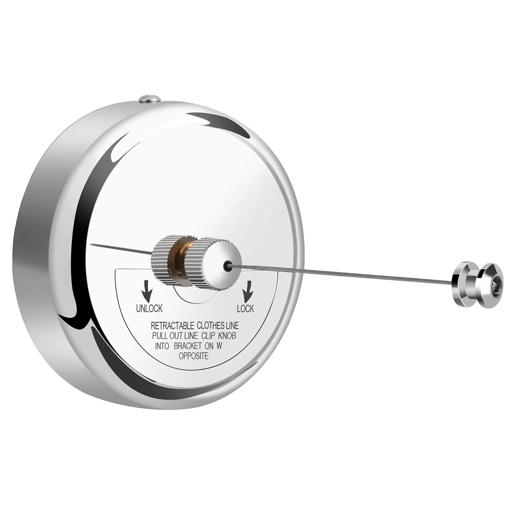 Clatoon Retractable Clothesline 2.7m (9ft) | Heavy Duty 304 Stainless Steel Drying Rope for Indoor & Outdoor Use - main product image