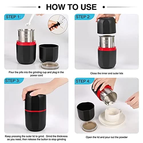 AUSSNICE Electric Pill Crusher Grinder 0.67 kg (1.48 lb) | for Elderly thumbnail 8