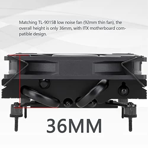 Thermalright AXP90 X36 Black Low Profile CPU Cooler 36mm Height | Compatible with Intel LGA1700/1200/115X & AMD AM4/AM5 thumbnail 3