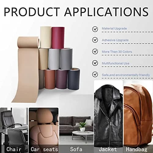 YAFLC Self Adhesive Leather Repair Patch 10cmx60cm | Fuchsia, Waterproof & Durable thumbnail 7