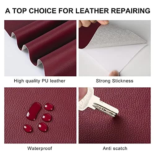 YAFLC Self Adhesive Leather Repair Patch 10cmx60cm | Fuchsia, Waterproof & Durable thumbnail 2