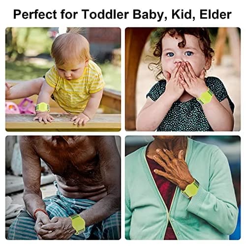 Qonuiy Yellow AirTag Wristband | Adjustable Nylon Watch Band for Kids & Elders thumbnail 6