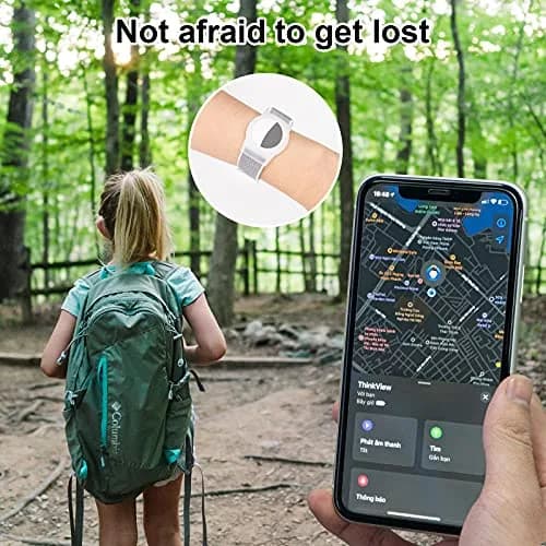 Qonuiy Kids Wristband Compatible with Apple AirTag 18cm | Adjustable Nylon GPS Tracker Band for Toddler & Elder thumbnail 4