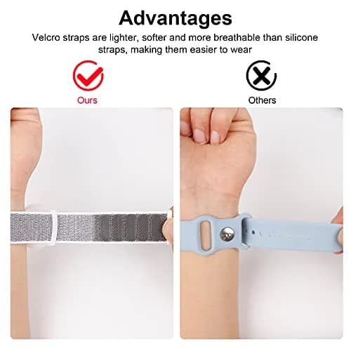 Qonuiy Kids Wristband Compatible with Apple AirTag 18cm | Adjustable Nylon GPS Tracker Band for Toddler & Elder thumbnail 7
