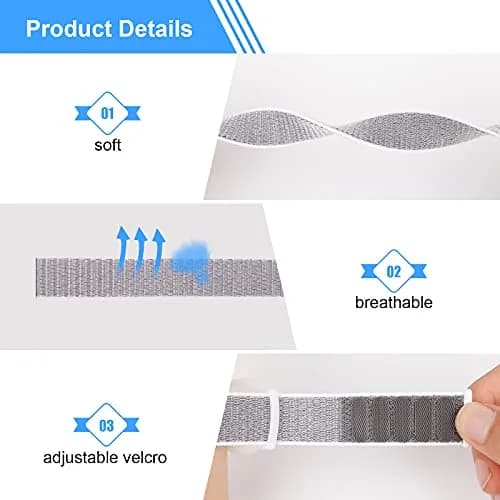 Qonuiy Kids Wristband Compatible with Apple AirTag 18cm | Adjustable Nylon GPS Tracker Band for Toddler & Elder thumbnail 3