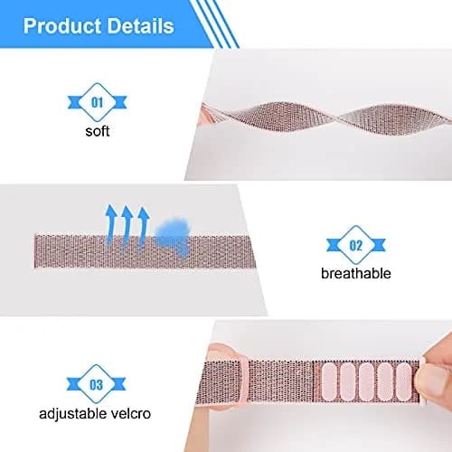 Qonuiy Kids Wristband for Apple AirTag | Adjustable Nylon GPS Tracker Band for Toddler & Elder (Pink, 18cm) thumbnail 3