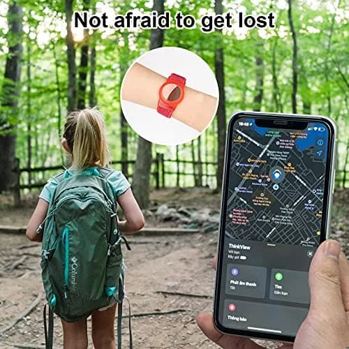 Qonuiy Kids Wristband Compatible with Apple AirTag 18cm | Adjustable Nylon GPS Tracker Band thumbnail 4