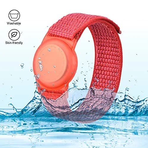 Qonuiy Kids Wristband Compatible with Apple AirTag 18cm | Adjustable Nylon GPS Tracker Band thumbnail 5