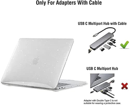 EooCoo Crystal Case for MacBook Pro 13-inch M2 M1 2022-2016 | Glitter Starry Protective Cover thumbnail 7