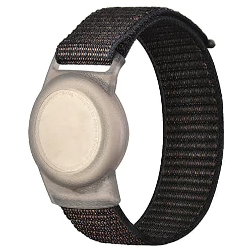 Qonuiy Kids Wristband Compatible with Apple AirTag 18cm | Adjustable Nylon GPS Tracker Band for Toddler & Elder thumbnail 1