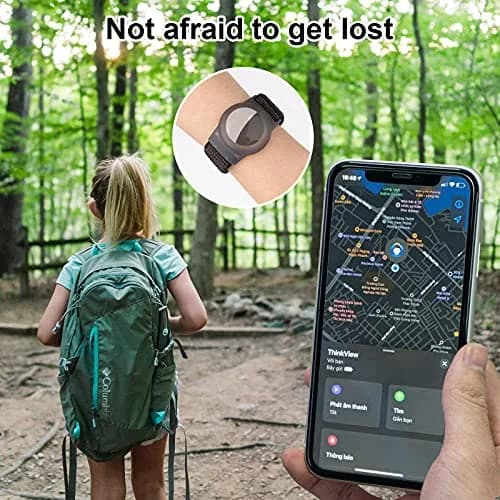 Qonuiy Kids Wristband Compatible with Apple AirTag 18cm | Adjustable Nylon GPS Tracker Band for Toddler & Elder thumbnail 4