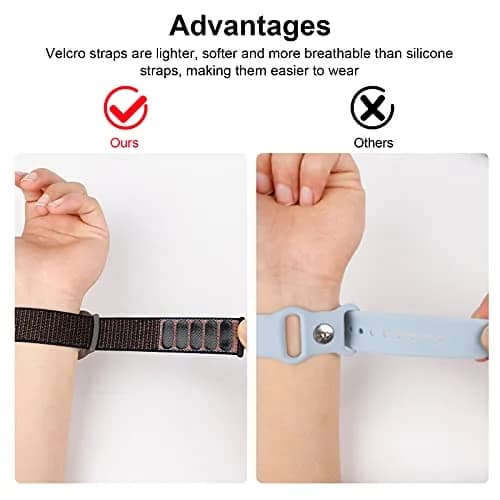 Qonuiy Kids Wristband Compatible with Apple AirTag 18cm | Adjustable Nylon GPS Tracker Band for Toddler & Elder thumbnail 7