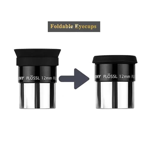 SVBONY SV131 Plossl Eyepiece 12mm (0.47 inch) 48° FOV FMC Coating | Telescope Accessory for Nebulae, Star Clusters, Moon thumbnail 4
