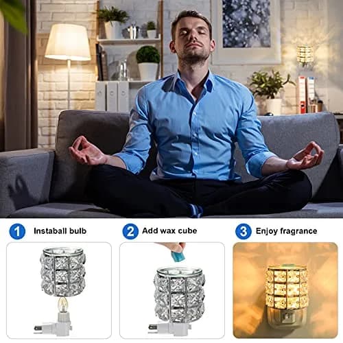 DRQ Crystal Wax Warmer Plug-in Scented Melt Warmer for Home, Kitchen, Living Room | Artistic, Safe, Easy to Use thumbnail 3