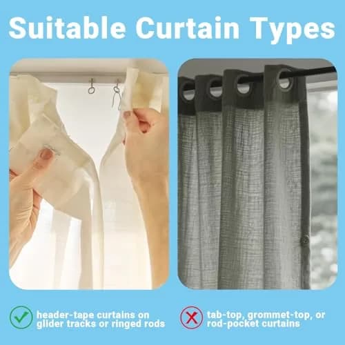 Sopito 58Pcs Metal Curtain Hooks | 3.1cm (1.2") Silver White Pinch Pleat Hooks thumbnail 3