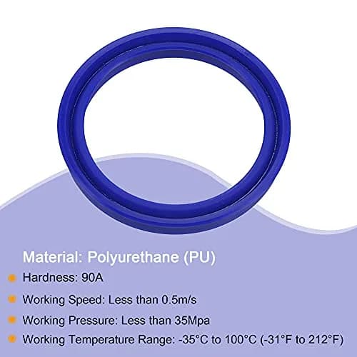 MECCANIXITY UN Radial Shaft Seal 40mm ID x 48mm OD x 6mm Width PU Oil Seal, Blue Pack of 5 | Industrial Hydraulic Cylinder Seal thumbnail 5