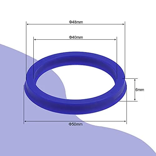 MECCANIXITY UN Radial Shaft Seal 40mm ID x 48mm OD x 6mm Width PU Oil Seal, Blue Pack of 5 | Industrial Hydraulic Cylinder Seal thumbnail 2