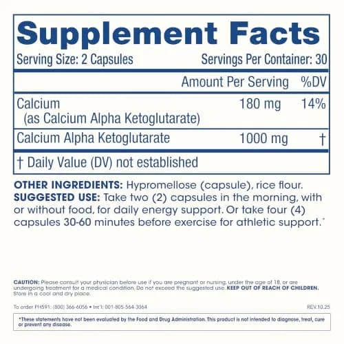 ProHealth Ca AKG Supplement 1000 mg | Supports Bone & Mitochondrial Health thumbnail 6