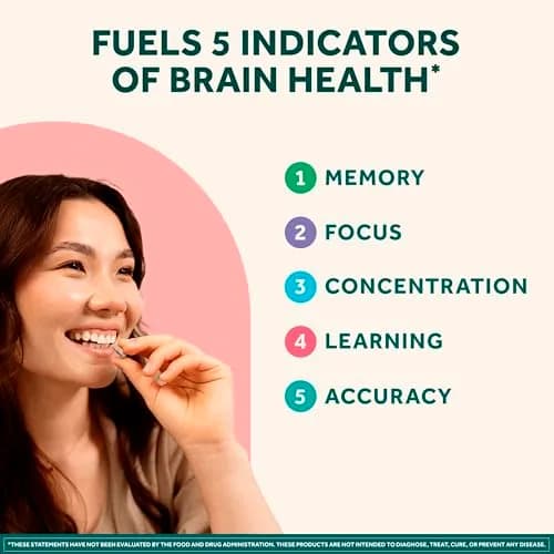 NEURIVA Original Brain Supplements for Memory and Focus 28 Count Capsules thumbnail 2