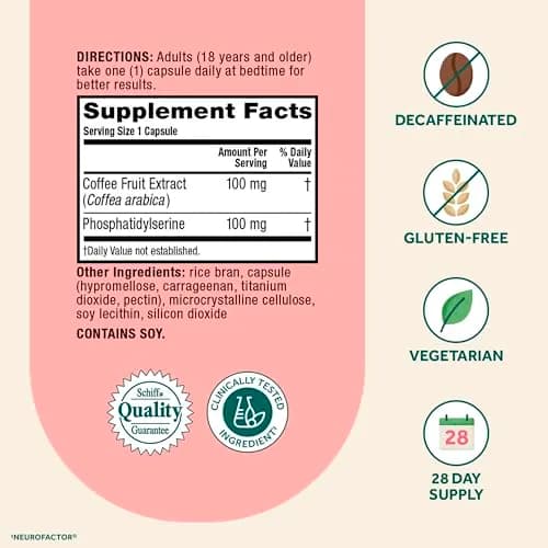 NEURIVA Original Brain Supplements for Memory and Focus 28 Count Capsules thumbnail 3
