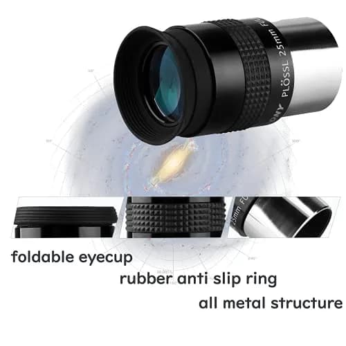 SVBONY SV131 Plossl 25mm Telescope Eyepiece 16mm Exit Pupil | FMC Coating, 48-Degree FOV, 1.25-inch Barrel thumbnail 4