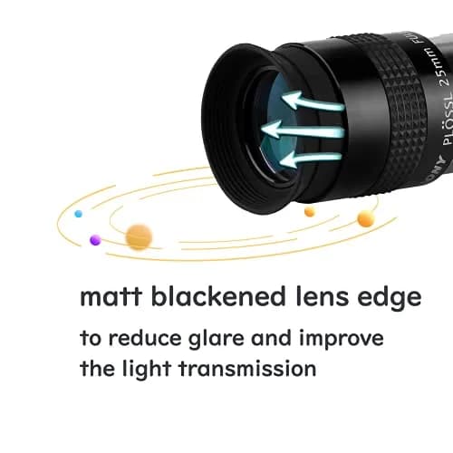 SVBONY SV131 Plossl 25mm Telescope Eyepiece 16mm Exit Pupil | FMC Coating, 48-Degree FOV, 1.25-inch Barrel thumbnail 3