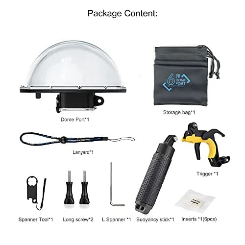 YALLSAME Waterproof Dome Port with Filters & Floating Grip for GoPro Hero 13 12 11 10 9 Black | 45m (147ft) Underwater Housing thumbnail 9
