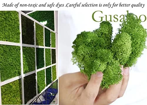 Gusaloo Artificial Moss Preserved 3.5oz | Long-Lasting Indoor Decor with Natural Green & Pink thumbnail 6