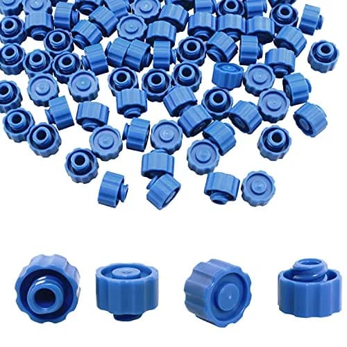 ITROLLE Blue 100PCS Syringe Luer Lock Caps | Secure Seal for Lab & Industrial Use thumbnail 1