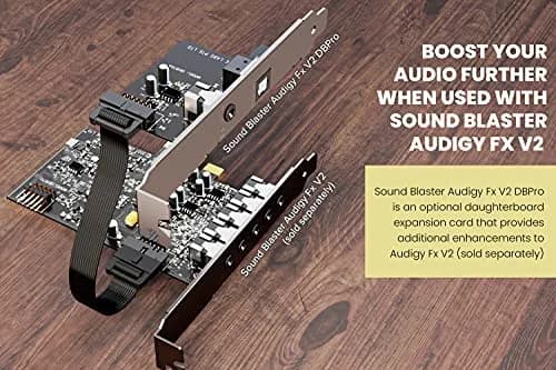 Creative Sound Blaster Audigy Fx V2 DBPro Internal Sound Card 7.1 Surround, DSD256 Support | USA Import thumbnail 2