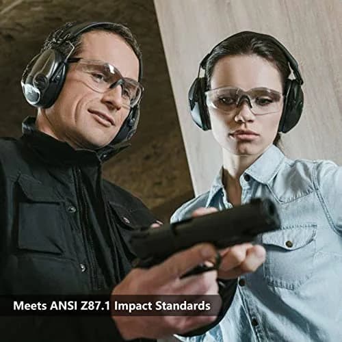 LaneTop AntiFog Shooting Glasses ANSI Z87.1 Certified Clear Lens | Impact Resistant Polycarbonate thumbnail 7