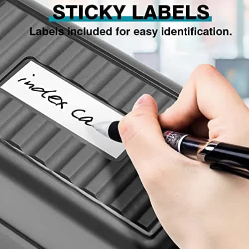 H4D Index Card Holder 3x5 | Durable Plastic Organizer for Office & School Use thumbnail 4