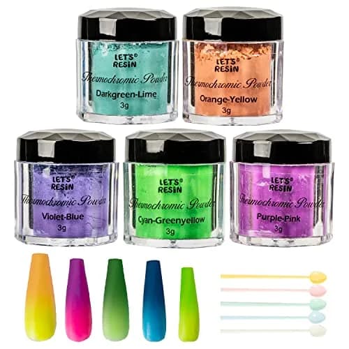 LET'S RESIN Thermochromic Pigment Powder, Colors Changing Pigment for Resin thumbnail 1