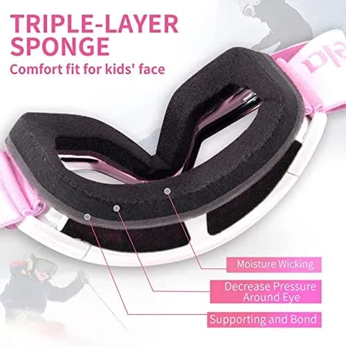 Freela Ski Goggles Snowboard Snow Skiing Equipment UV Protection Mirror Clear (one) | Anti-fog Wide Vision thumbnail 7