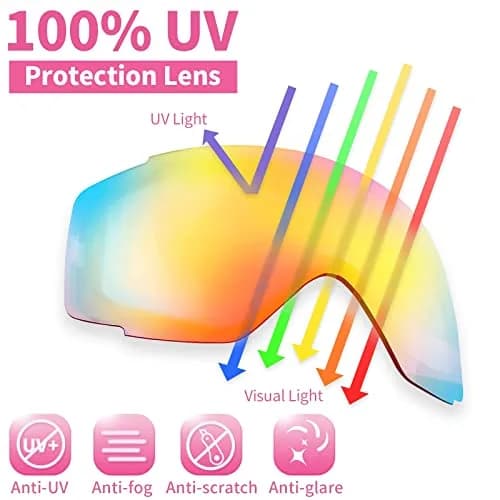 Freela Ski Goggles Snowboard Snow Skiing Equipment UV Protection Mirror Clear (one) | Anti-fog Wide Vision thumbnail 2