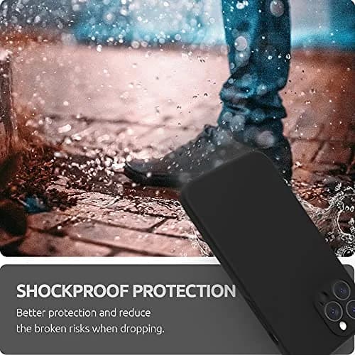 SURPHY Liquid Silicone Case for iPhone 13 Pro Max 6.7 inch (Black) | Camera Protection + Screen Protector thumbnail 7