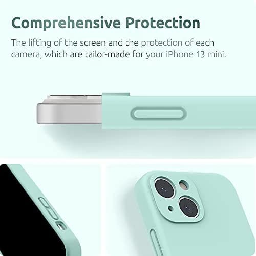 SURPHY Liquid Silicone iPhone 13 Mini Case with Screen Protector | Camera & Drop Protection thumbnail 4