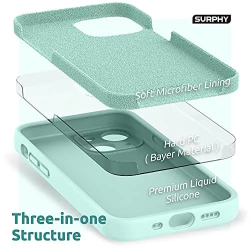 SURPHY Liquid Silicone iPhone 13 Mini Case with Screen Protector | Camera & Drop Protection thumbnail 5