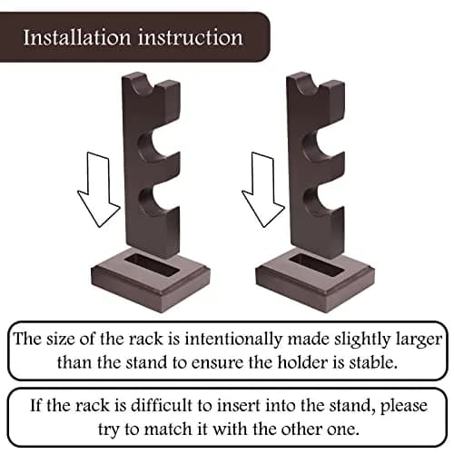 ChampWe Wizard Wand Display Stand Wooden 3 Tiered Brown | Retro Magic Wand Holder for Collection thumbnail 6
