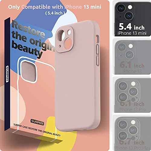 SURPHY Liquid Silicone Case for iPhone 13 Mini 5.4 inch | Camera & Drop Protection thumbnail 2