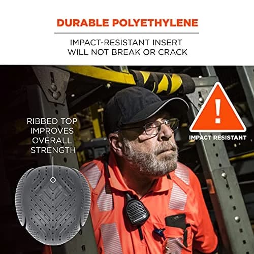 Ergodyne Skullerz 8945F(x) Universal Bump Cap Insert with Extra Venting, 2-Pack Charcoal | Fits Any Baseball Hat thumbnail 4